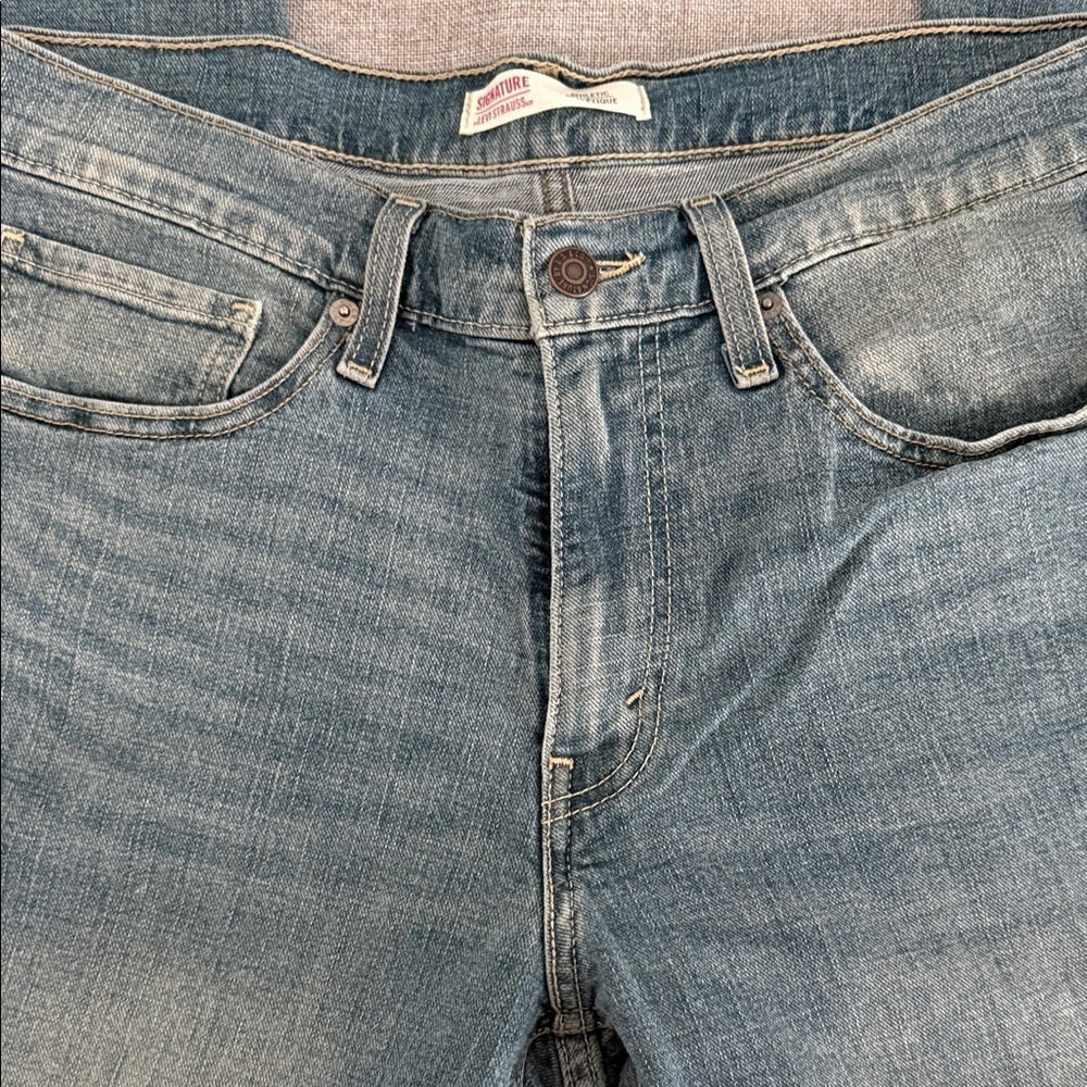 Signature by Levi Strauss Men's Slim Straight Jeans - Blue - Picture 6 of 12